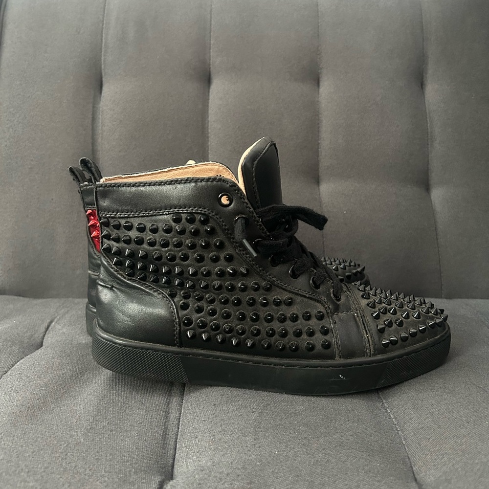 Christian Louboutin Black Studded Sneakers